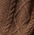 Osborne Lambswool Large Cable Crew Neck Tobacco